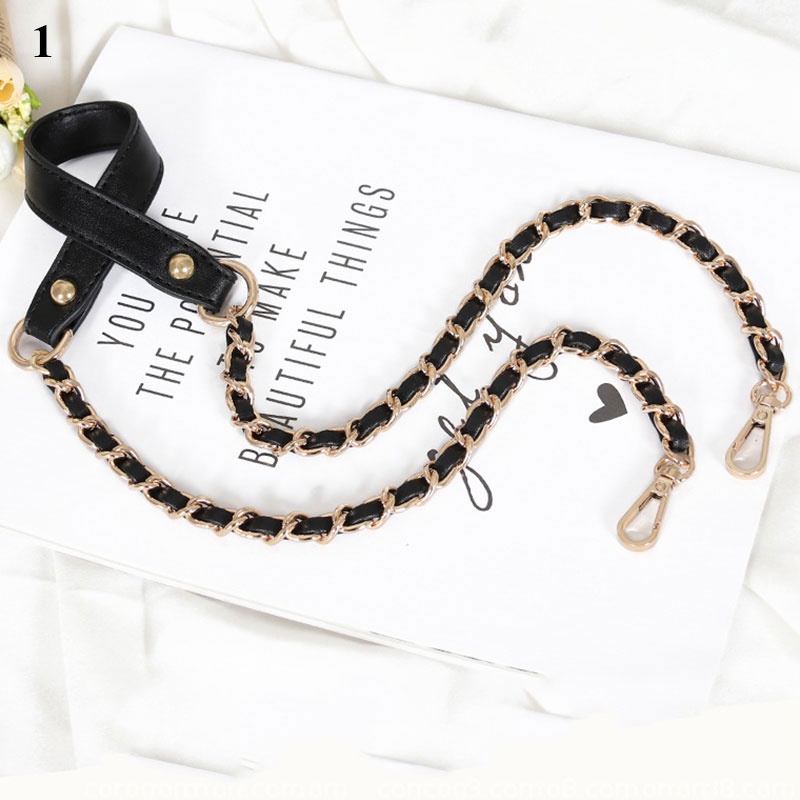 Dây đeo túi xách chất liệu da phối kim loại thời trang cho nữ