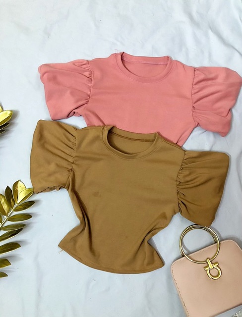 Áo croptop tay phồng
