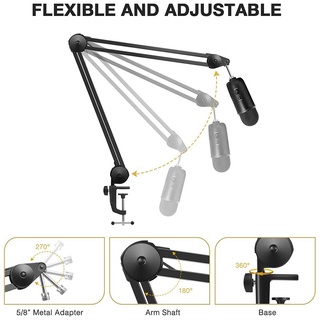 Giá Đỡ Micro Kèm Kẹp Và Dây Cáp