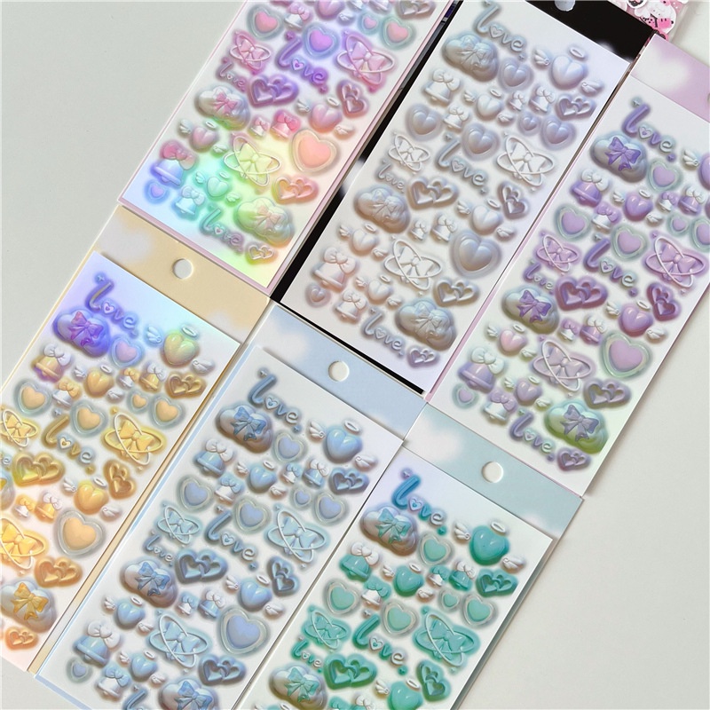 Nhãn Dán Hình Trái Tim Cá Tính Chống Thấm Nước Trang Trí Tạp Chí