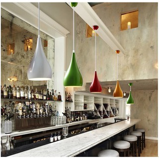 Chao đèn thả trần hình giọt nước trang trí nhiều màu TH613