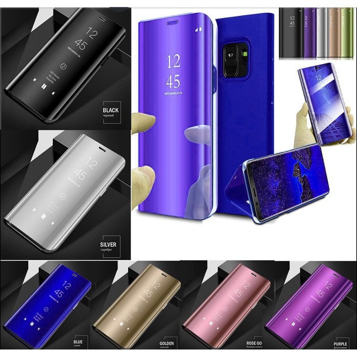 Bao da tráng gương Flip Mirror Case Ultra Clear View sử dụng cho Sam.sung-Galaxy S8-Plus