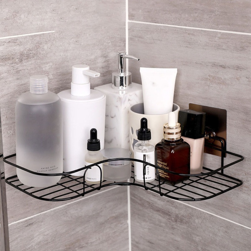 QQ Giá Đỡ Dầu Gội Gắn Góc Tường Không Cần Khoan Đa Năng Cho Phòng Tắm / Nhà Bếp