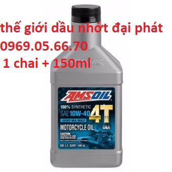 Dầu nhớt nhập khẩu 100% từ mỹ Amsoil 4T 10w40 1.1 LÍT