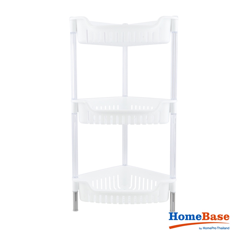 HomeBase KEYWAY Kệ nhựa góc 3 tầng AE283 W30.7xD19.5xH31.4cm