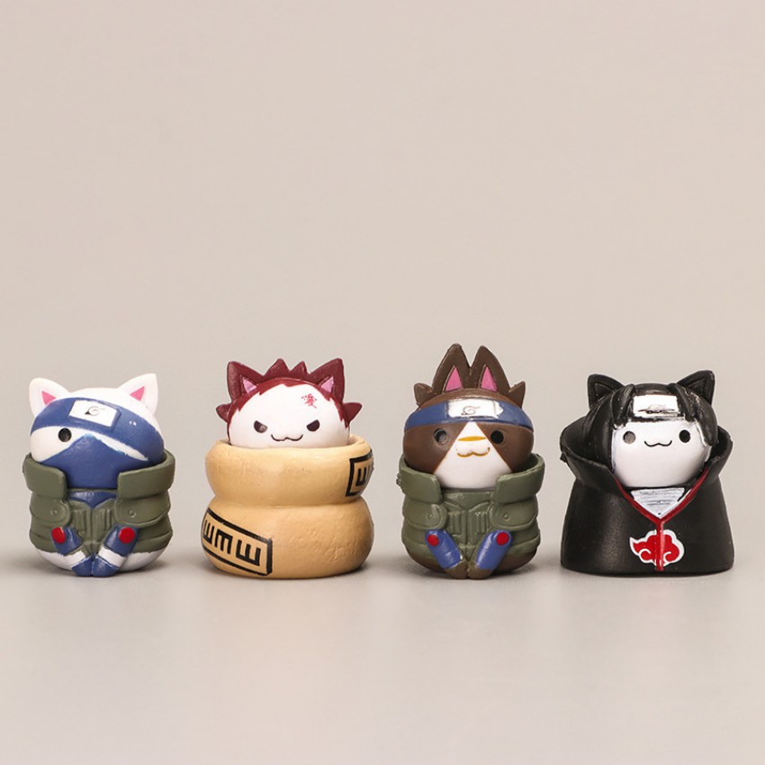 Bộ Tượng 8 Con Mèo Naruto Sasuke Nhật Bản - Đồ Chơi Hoạt Hình-Đồ Trang Trí Nhỏ, Đồ Trang Trí Sáng Tạo