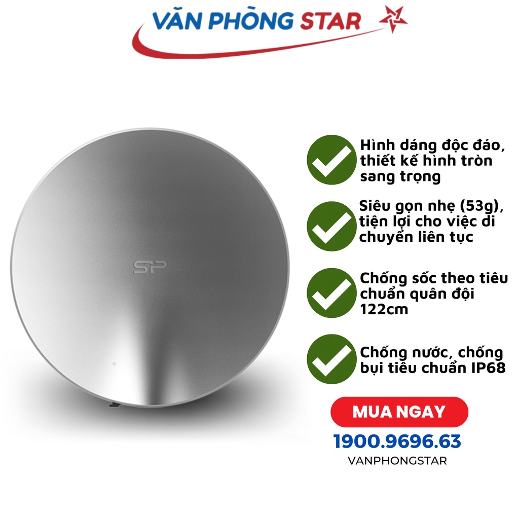 Ổ cứng di động SSD SILICON POWER Bolt B80 512GB Bạc