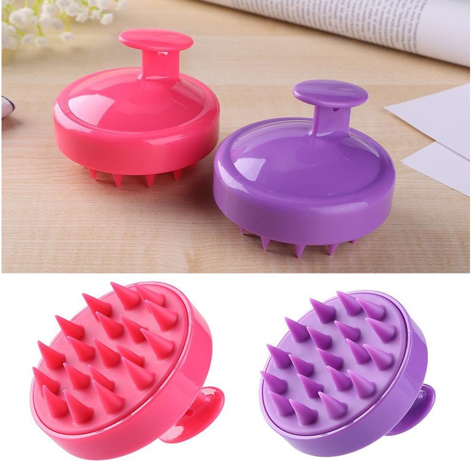Lược Gội Đầu Và Mát Xa Silicon xuất Nhật Bản - Bàn Chà Massage Đầu Và Cơ Thể Silicone
