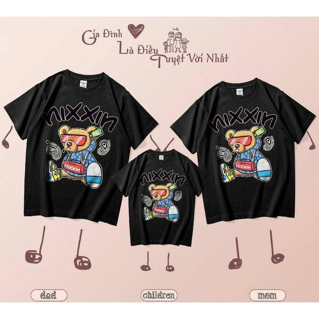 Áo thun gia đình NIXXIN cho bé, áo phông trẻ em, unisex, TP KIDS