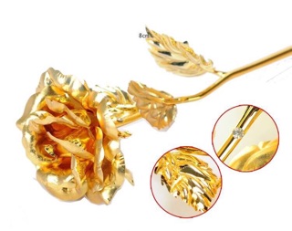 [SALE 10%] Hoa hồng giả vàng 24k