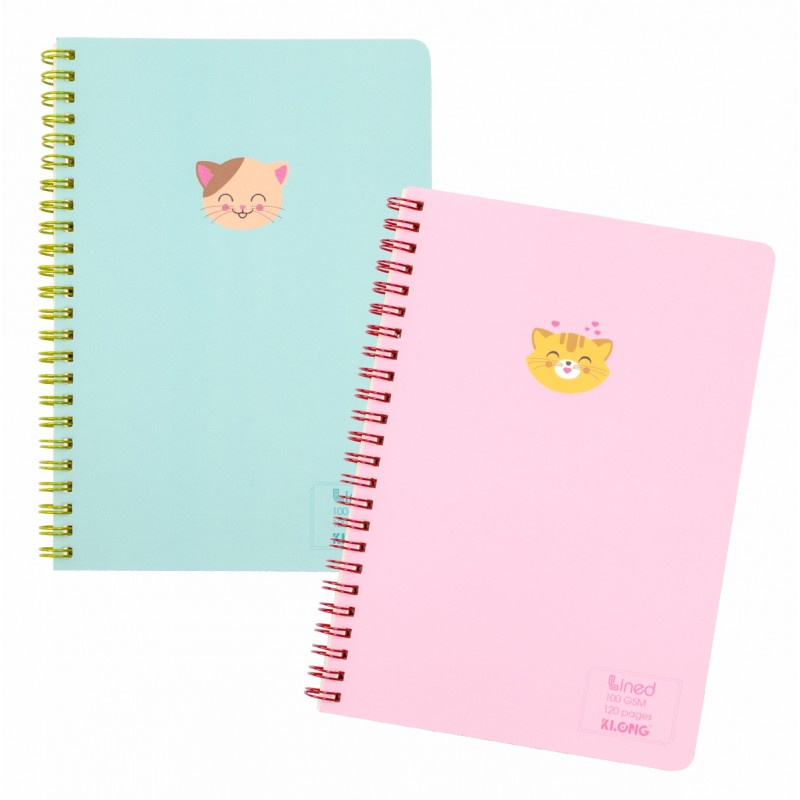 Sổ lò xo kép Caro/ Lined 120 trang A5 100/76 KLONG MS: 535/537