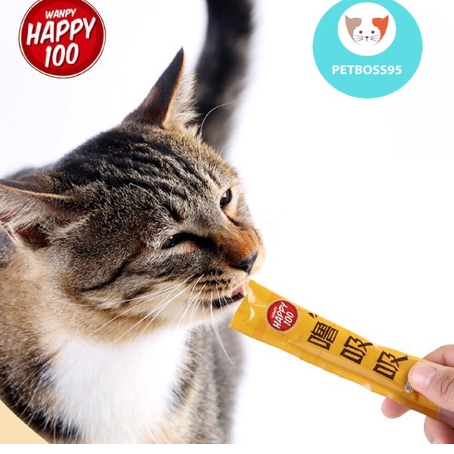 Súp thưởng Wanpy Happy 100 cho mèo (5 thanh/gói)