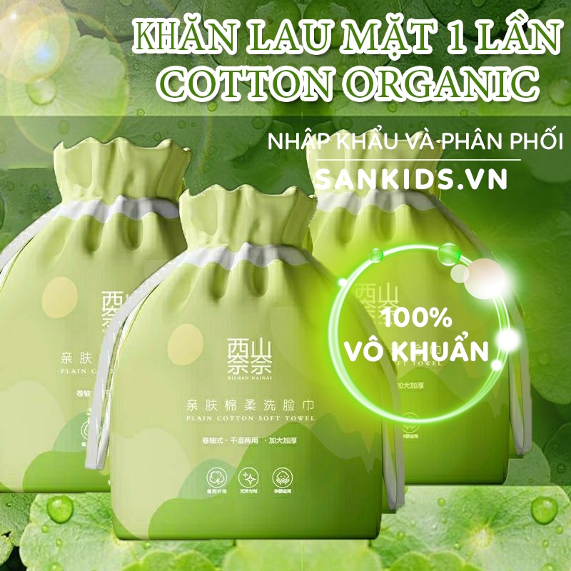 Khăn Mặt Khô Đa Năng dùng 1 lần 100% bông tự nhiên lau mặt lau khô, lau ướt