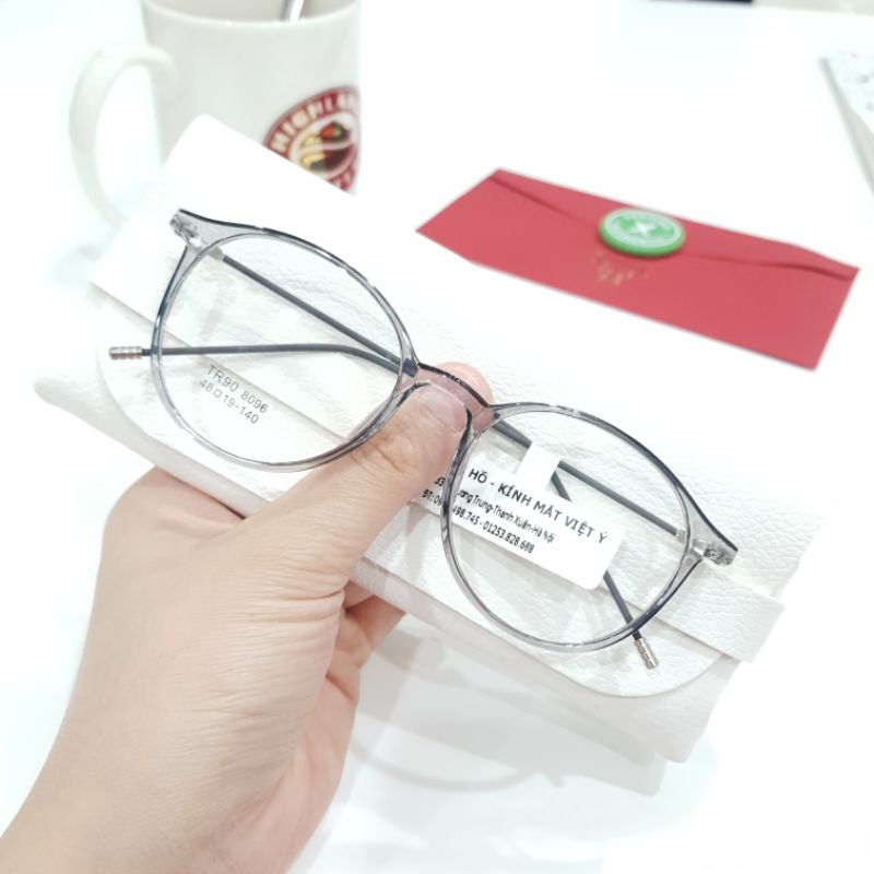Gọng kính mắt tròn nhựa siêu nhẹ TR90 8096