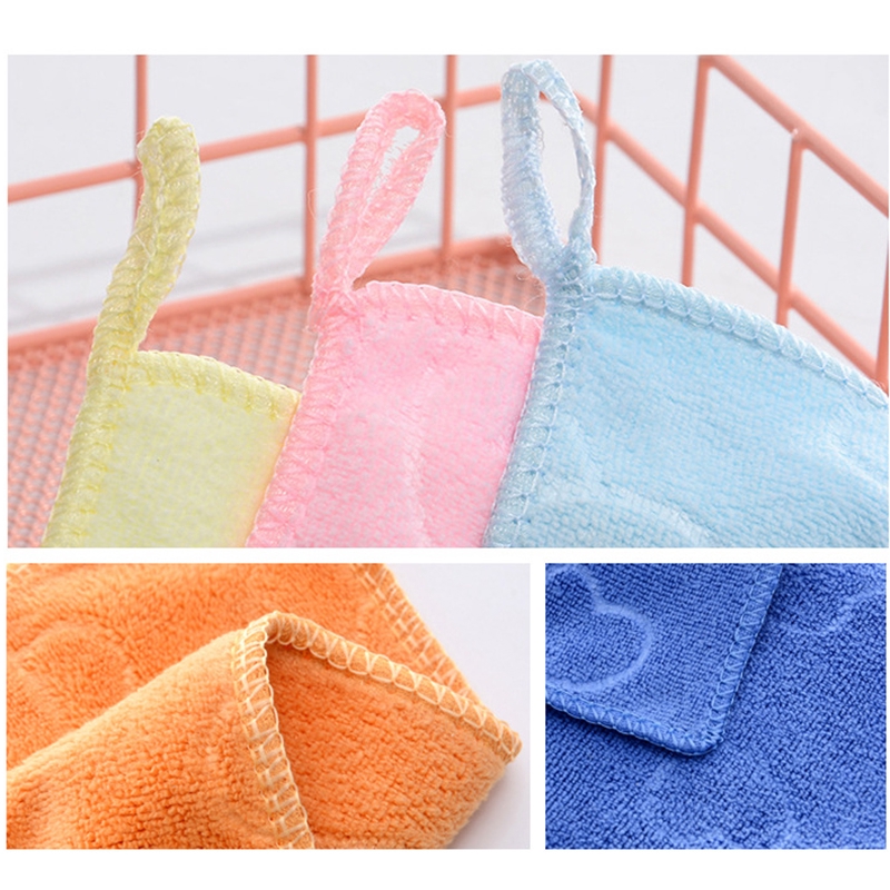 Khăn Lau Mặt Mini Hình Vuông Bằng Sợi Microfiber Mềm Mại Thân Thiện Với Làn Da Thấm Hút Nước Đa Năng