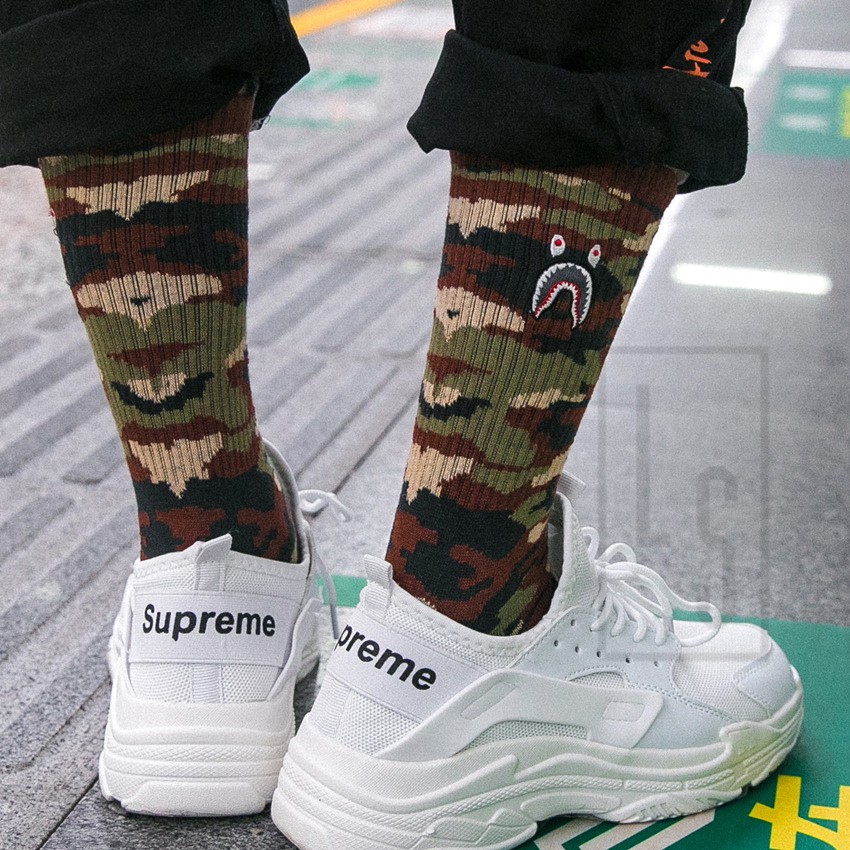 Tất Vớ bape cao cổ rằn ri [SHOPEE TRỢ GIÁ]