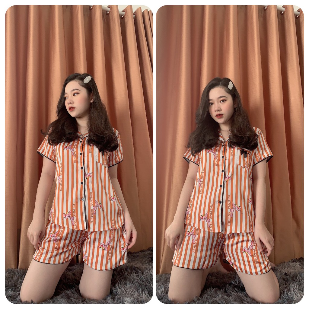 Đồ Ngủ Pijama Nữ Lụa Satin Đùi Xinh Xịn Sò Hàng Loại 1 Mát Mịn | BigBuy360 - bigbuy360.vn