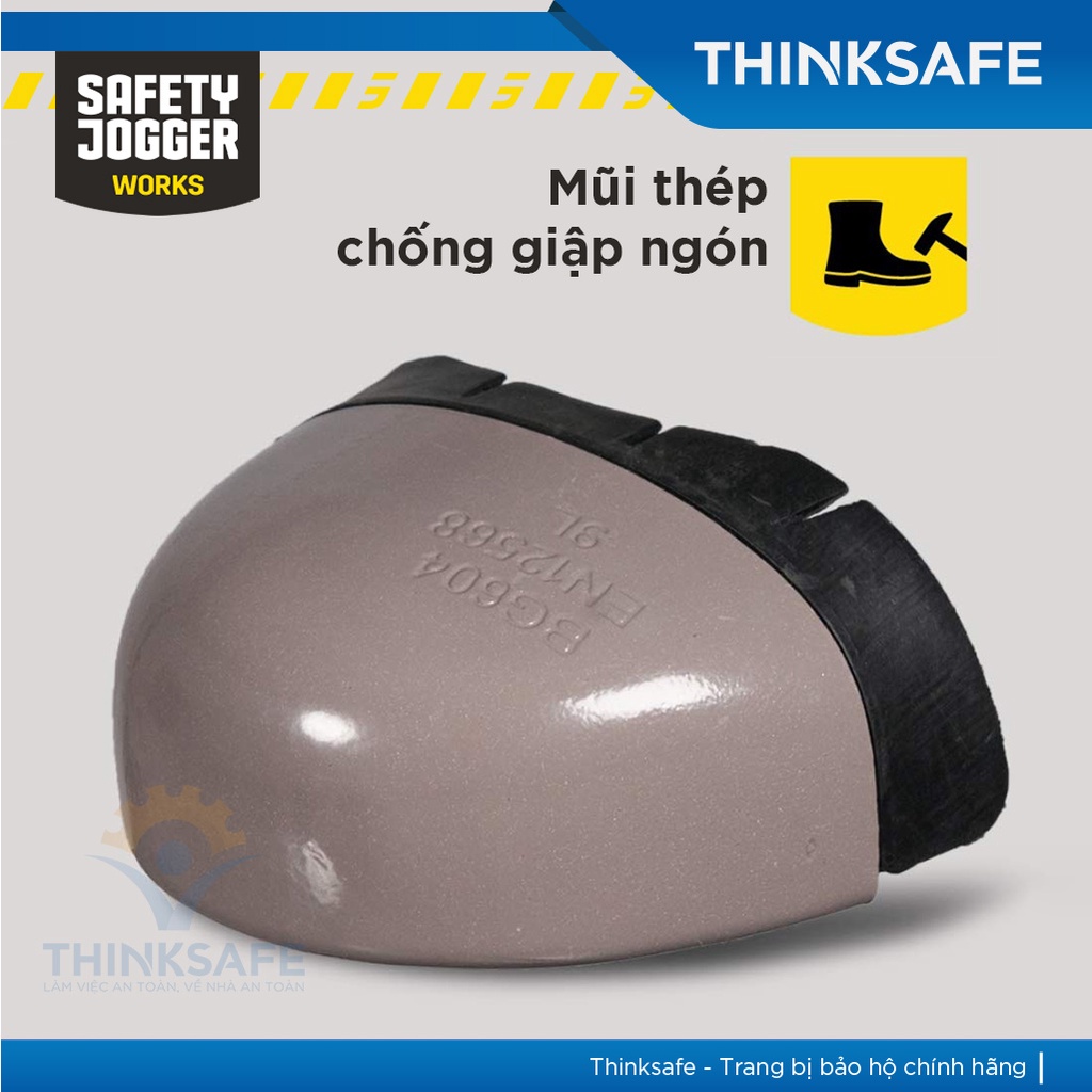 Giày bảo hộ Safety Jogger Aura S3 da bò cao cấp siêu bền, chống tĩnh điện, cấu tạo phi kim(đen) - Thinksafe