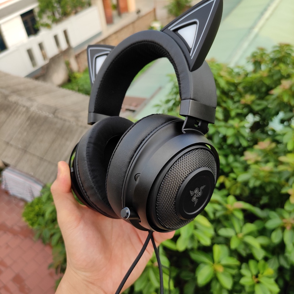 Tai nghe chụp tai Razer Kraken Kitty Black Chroma - Tai nghe chính hãng Razer Kitty dành cho con gái