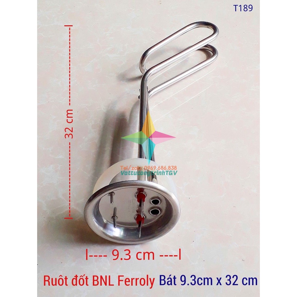 Ruột đốt cong Bình Nóng Lạnh FERROLI bát 9,3cm x 32cm