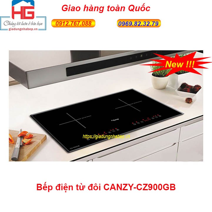 Bếp Điện Từ đôi Can_zy, Bếp Từ Đôi CZ-900GB, Giá Rẻ Tại Hà Nội (Có Dịch Vụ Lắp Đặt Tại Nhà)