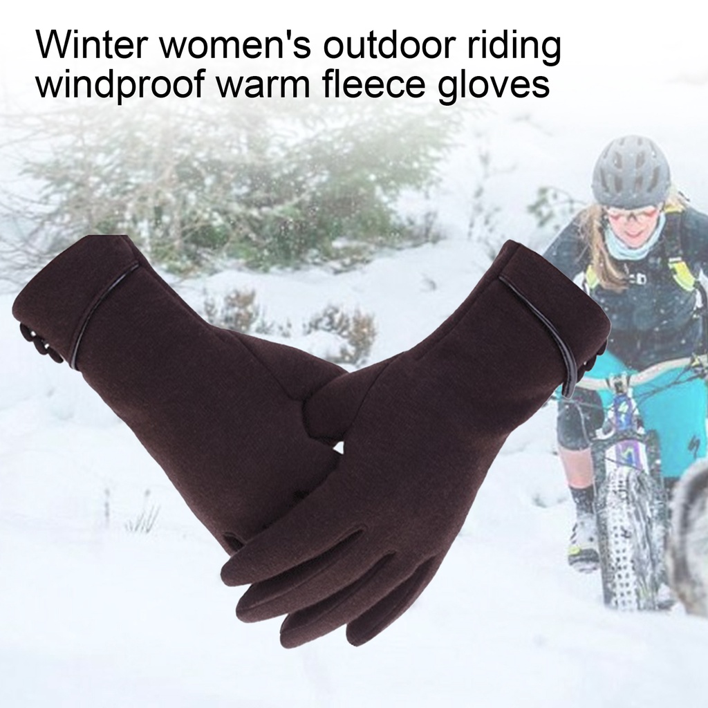 1 Đôi Găng Tay Bông Ấm Áp Xinh Xắn Cho Nữ