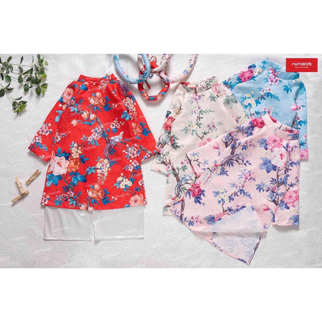 ÁO DÀI CÁCH TÂN SIÊU XINH, SIÊU CUTE HẠT ME CHO BÉ YÊU