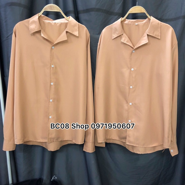 Áo sơ Mi Cổ Vest Màu Be Unisex full size | BigBuy360 - bigbuy360.vn