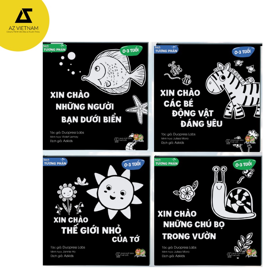 Sách - Combo Xin chào những người bạn dưới biển+Xin chào những chú bọ trong vườn+Xin chào các bé động vật đáng yêu...