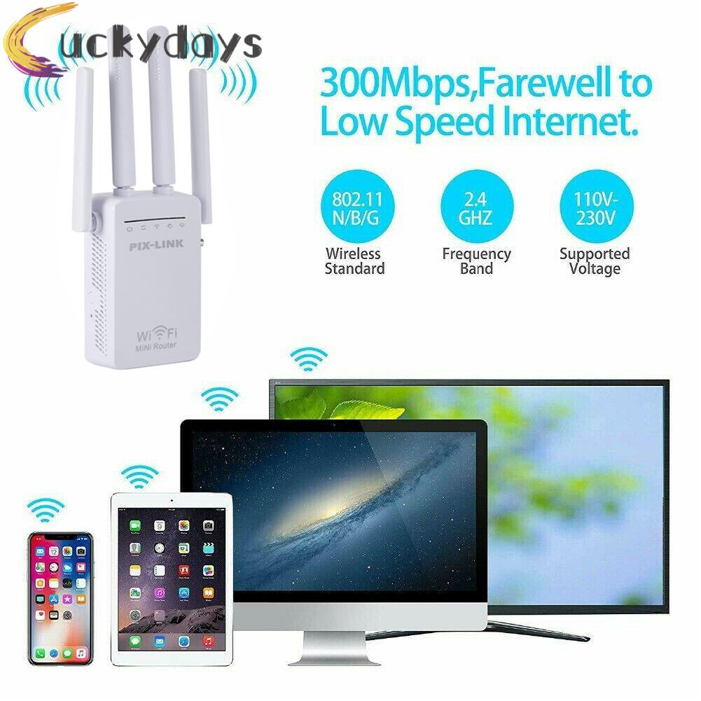 LUCKYDAYS WR09Q 300Mbps WiFi Range Extender 2.4G Wi-Fi Signal Booster for Home Office | BigBuy360 - bigbuy360.vn