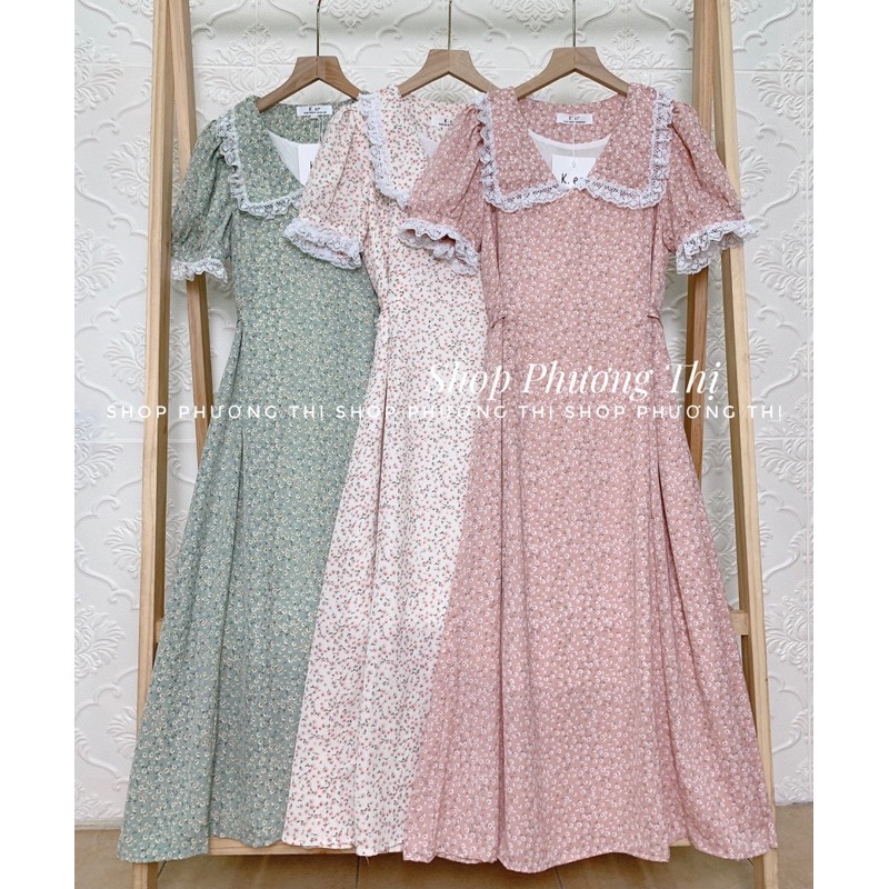 Đầm hoa nhí nàng thơ vintage tháng 4 (video/hình thật/sẵn) | BigBuy360 - bigbuy360.vn