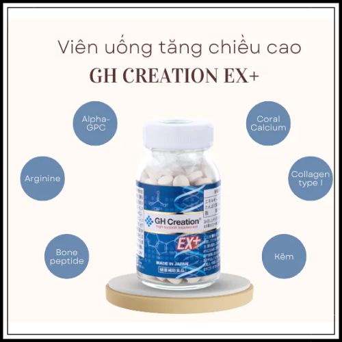 Viên uống tăng chiều cao gh, tăng chiều cao cho bé, thuốc tăng chiều cao nhật bản Creation EX 270 viên
