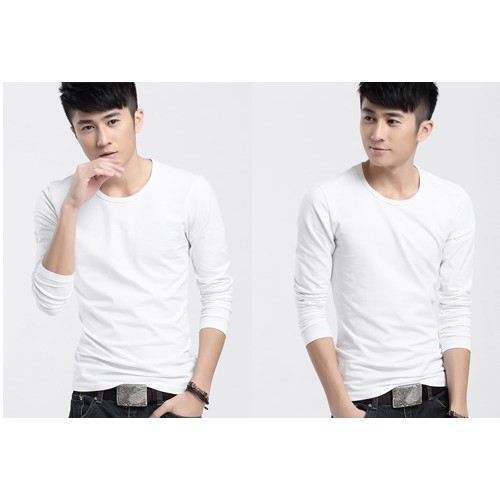 Áo thun nam tay dài form body thun cotton
