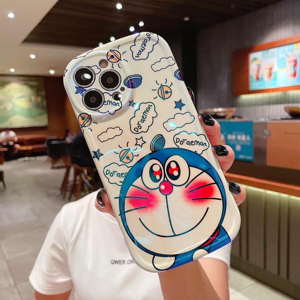 Ốp Điện Thoại In Hình Doraemon Cho iPhone X XR XsMax 11 12 13 14 pro max