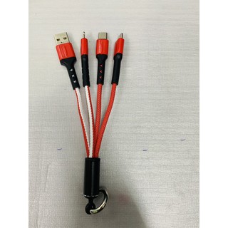 CÁP SẠC ĐA NĂNG 3 ĐẦU LIGHTNING TYPE C VÀ MICRO USB