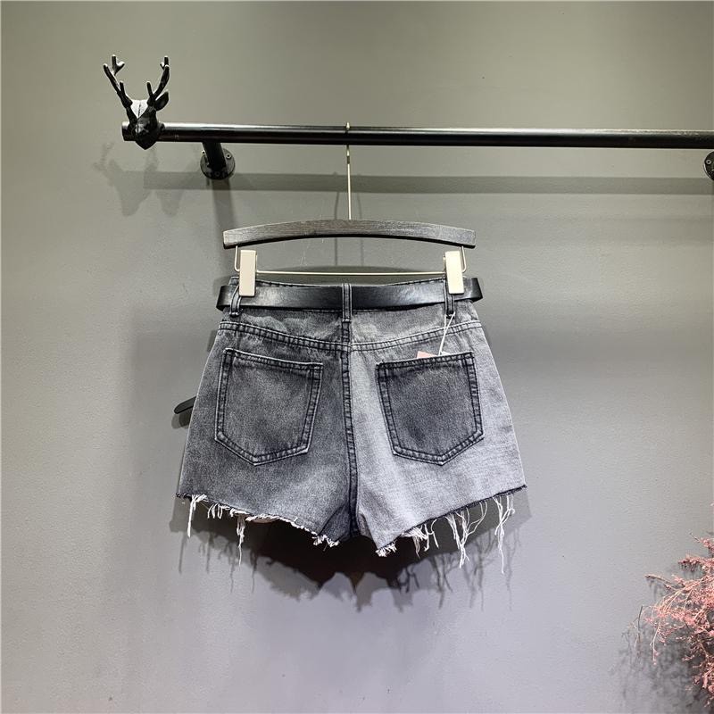 1052 Europe stands torn denim shorts summer 2020 new women weighing chubby size A wide leg hot pants | BigBuy360 - bigbuy360.vn