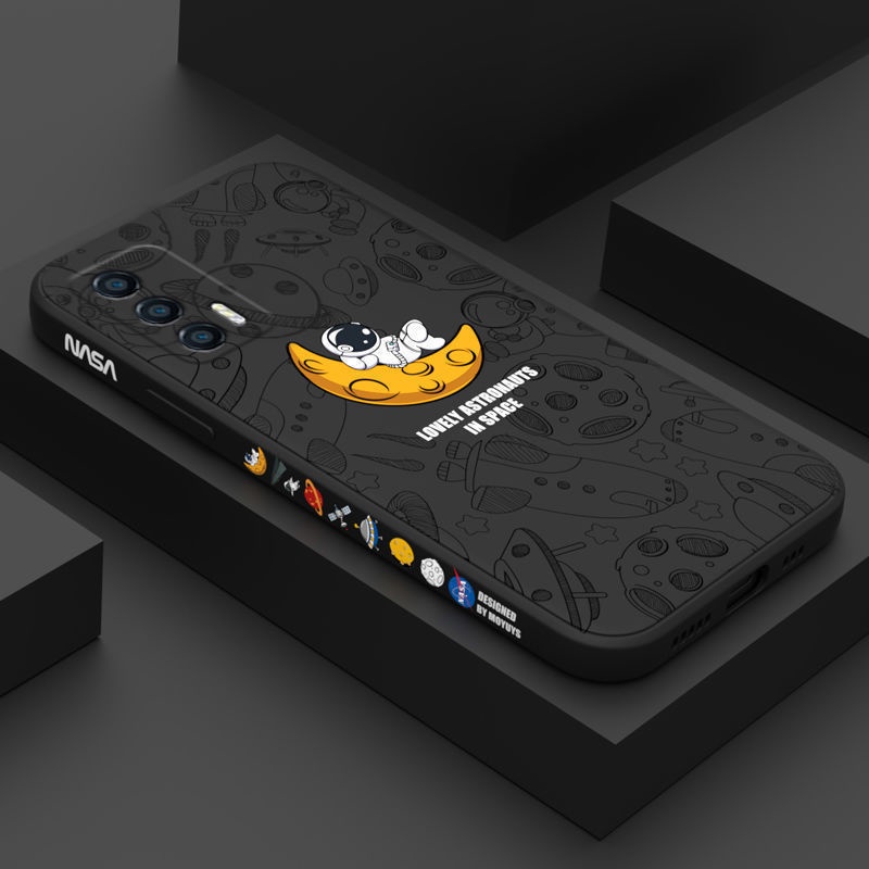 for case REALME C21 C21Y XT A1K REALME C2 REALME Narzo 20pro Ốp Điện Thoại Mềm Họa Tiết Phi Hành Gia Hoạt Hình Cho