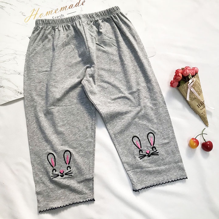 Quần legging lửng bé gái thun cotton 4 chiều - QG42