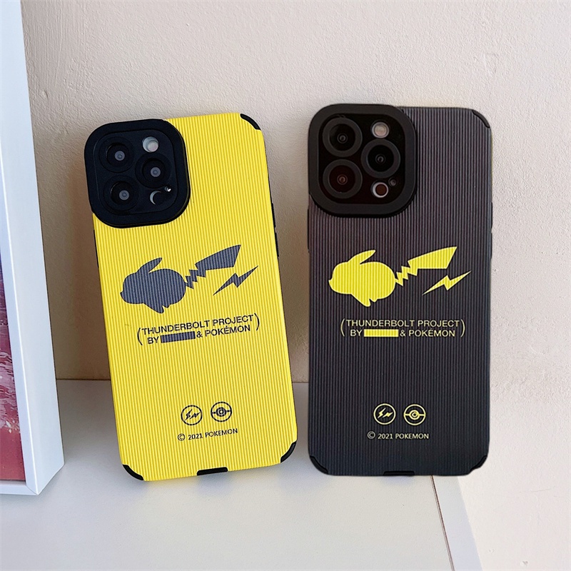 Ốp Điện Thoại Da Mềm In Hình Pikachu Dễ Thương Cho iPhone 14 Pro Max 13 12 11 Pro Max 7Plus 8Plus X Xs Max 11Pro