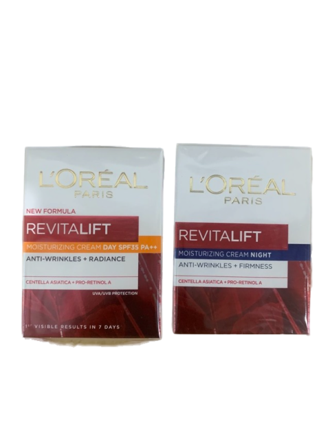 [Quà tặng không bán] Bộ kem chống lão hóa ngày và đêm L'Oreal Paris Revitalift 20ml x 2