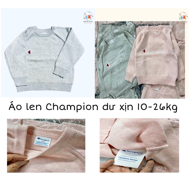 Áo len cho Bé trai Bé gái Champion dư xịn size 10-26kg