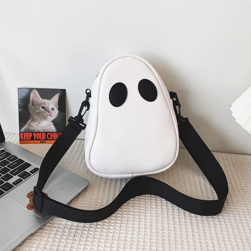 Túi Đeo Chéo Da PU Hình Ma Vui Nhộn Cho Nữ