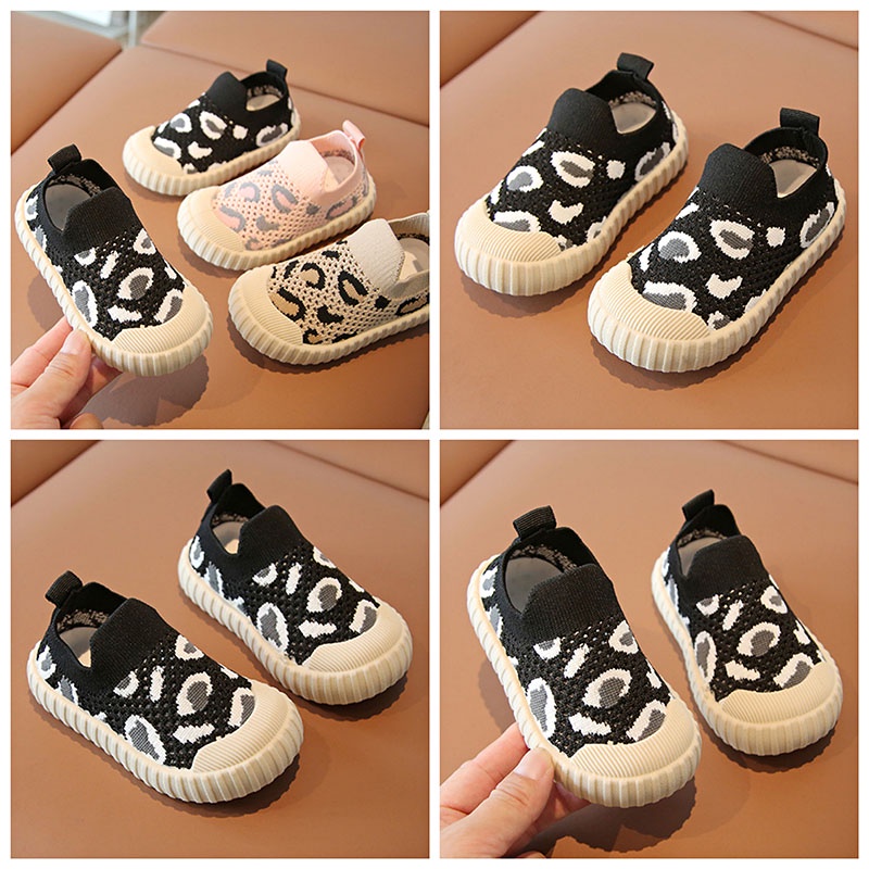 SUGE Giày Sneaker Dệt Kim Đế Mềm Chống Trượt Thoáng Khí Thời Trang Cho Bé Trai Và Gái