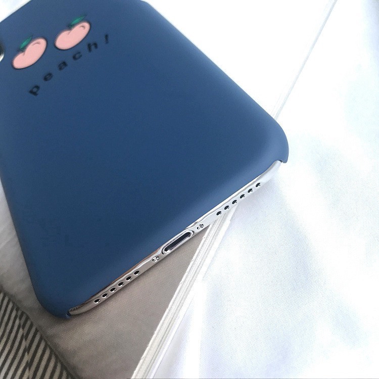 Ốp lưng điện thoại nhựa cứng iPhone X XS MAX XR 6 6S 7 8 Plus 6P 7plus 8plus màu xanh Navy