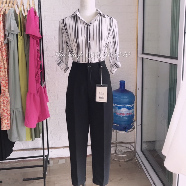 Sơ mi kẻ style korea
