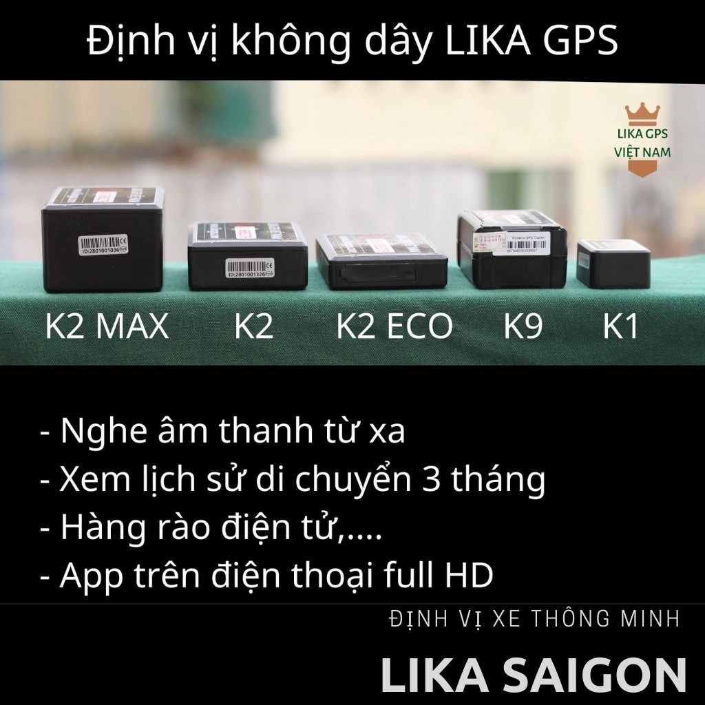 Thiết bị định vị không dây dùng pin K1, K2 ECO, K9, K2 MAX 4G, độ chính xác cao, nghe âm thanh, nam châm siêu mạnh