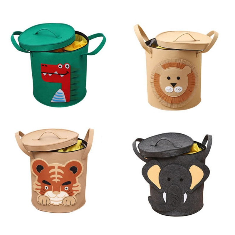 Hộp Đựng Đồ Chơi Gọn Gàng Họa Tiết Hoạt Hình Có Nắp Đậy Tiện Lợi