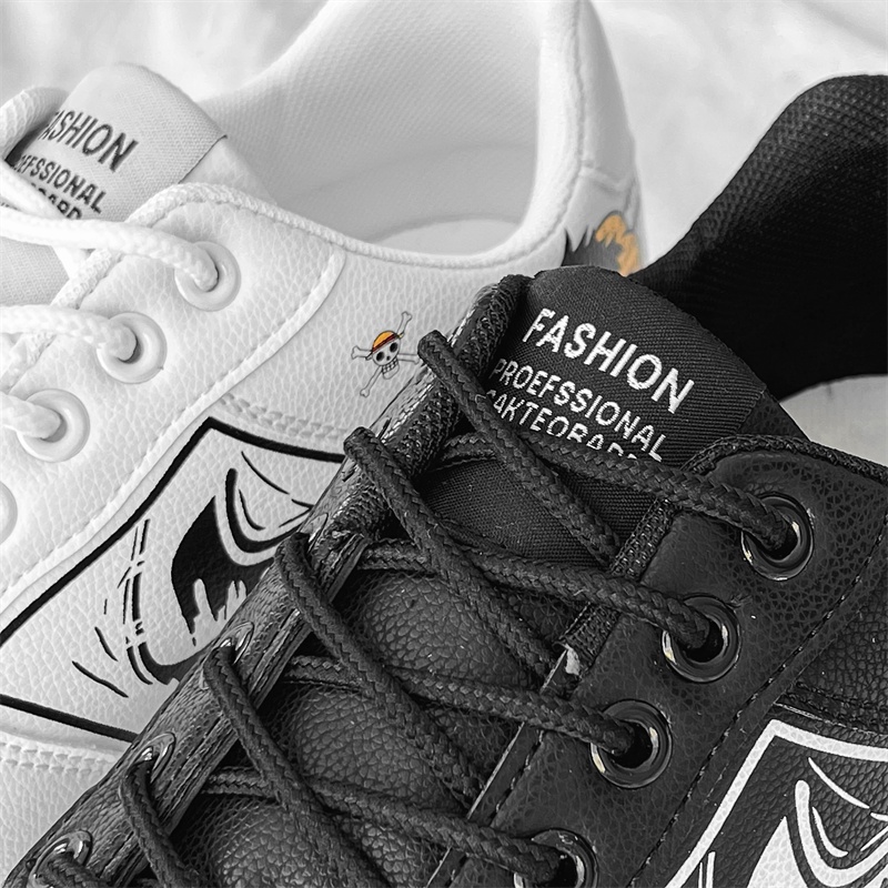 Giày thể thao cổ thấp in hình nhân vật anime One Piece năng động cá tính dành cho nam