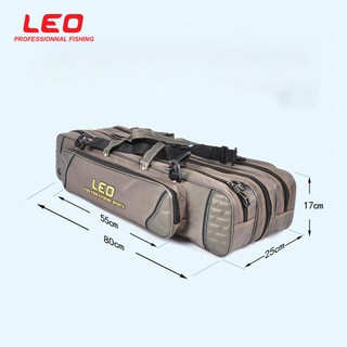 Túi đựng cần câu cá LEO LE27075 3 lớp câu cá cao cấp chính hãng gấp gọn, tiện dụng