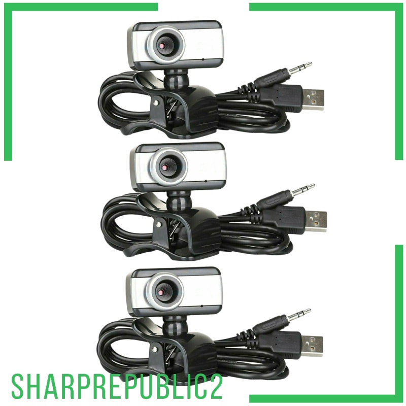Set 3 Webcam Kỹ Thuật Số Sharprepublic2 Hd Usb 2.0 Có Thể Xoay Được Cho Pc Laptop